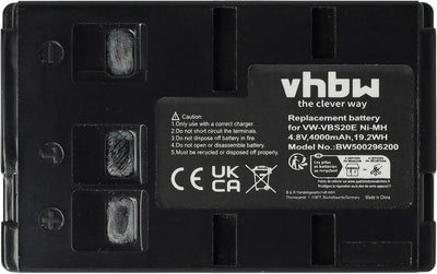 vhbw Akku kompatibel mit Panasonic NV-VX55EG, NV-A1/E, NV-A3/E, NV-CS1/E, NV-R10/E, NV-S85/E Videoka