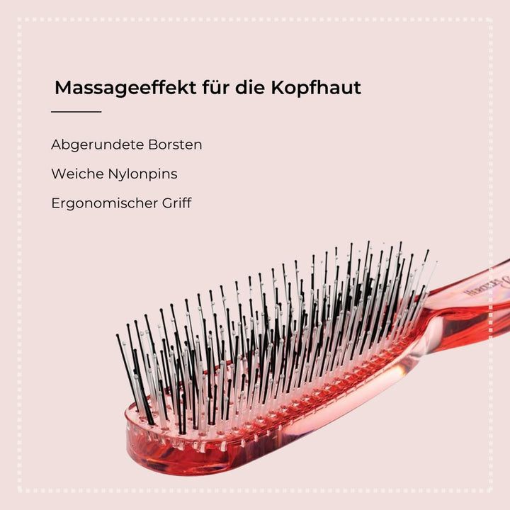 Hercules Sägemann s Zauberbürste Scalp Brush in ROSA - entwirren ohne Ziepen (8203) Large natur, Lar