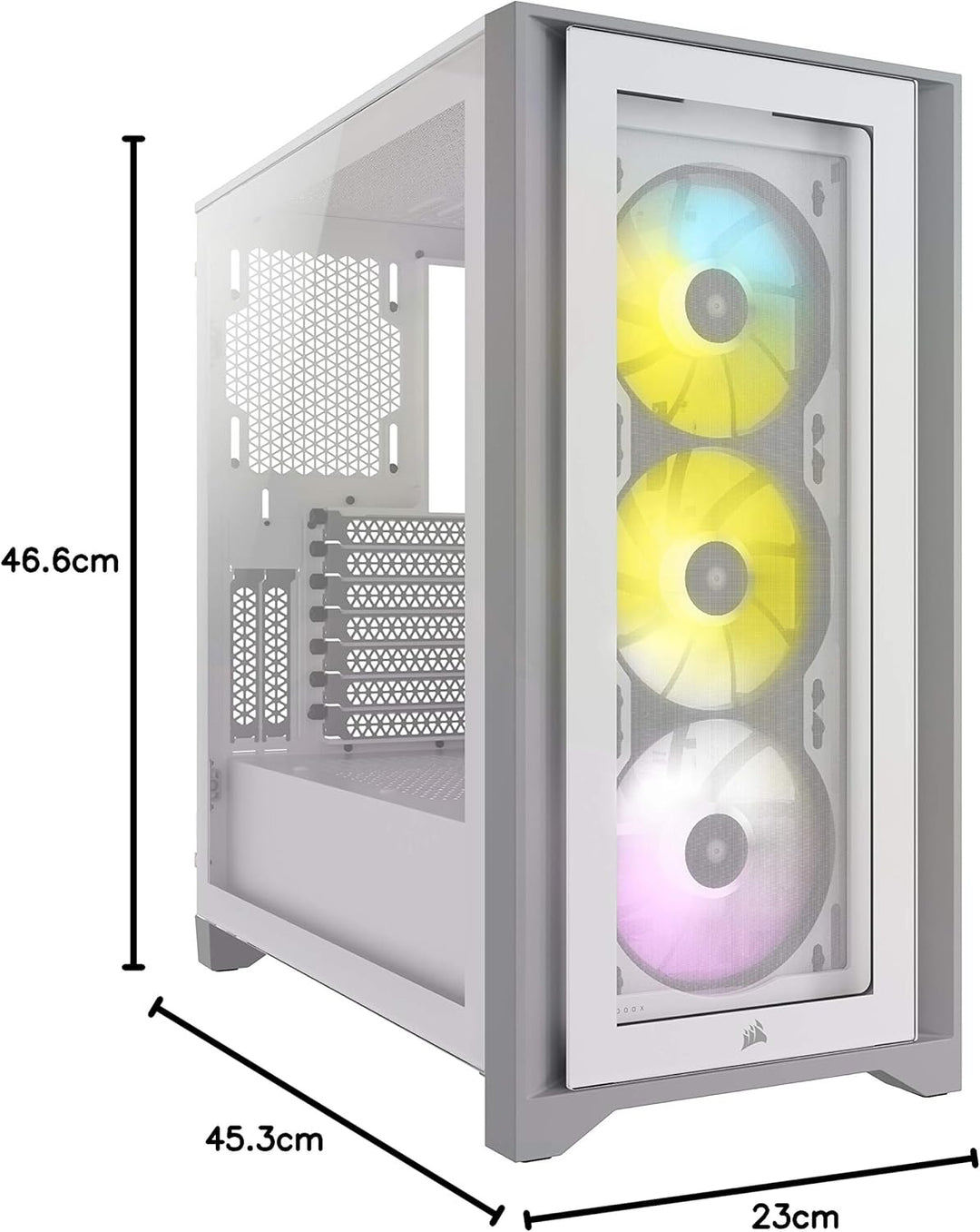 CORSAIR iCUE 4000X RGB Mid-Tower-ATX-PC-Gehäuse mit Gehärtetem Glas - 3x SP120 RGB ELITE Lüfter - iC