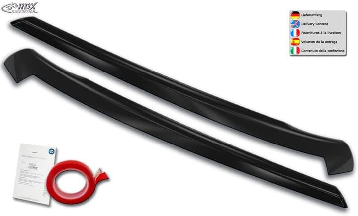 RDX Racedesign Scheinwerferblenden kompatibel mit Volkswagen Caddy IV 2015-2020 (ABS), RDSB197