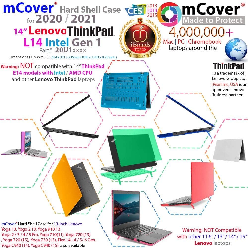 mCover Hartschalen-Schutzhülle für Lenovo ThinkPad L14 (35,6 cm) 1. Generation (Nicht für andere Len