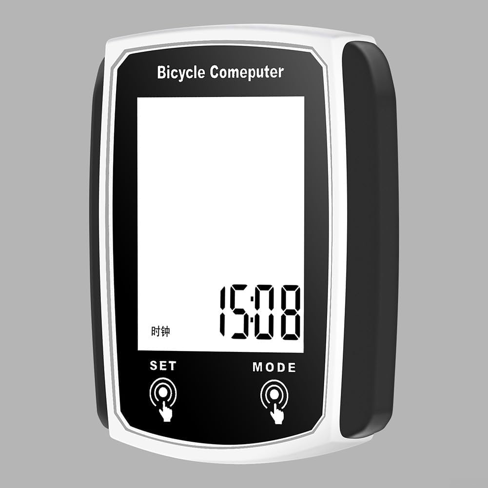Fahrradcomputer Fahrrad Wasserdicht Kabelgebundener Tachometer Fahrrad Kilometerzähler mit LCD Displ