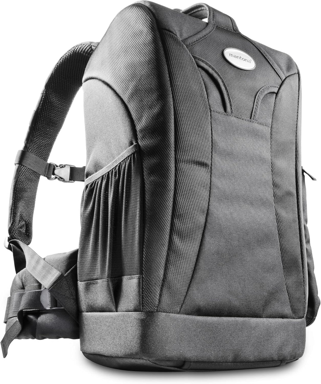 Mantona Trekking Fotorucksack – DSLR Kamerarucksack Kameratasche mit Regenschutz Schwarz Trekking Ru