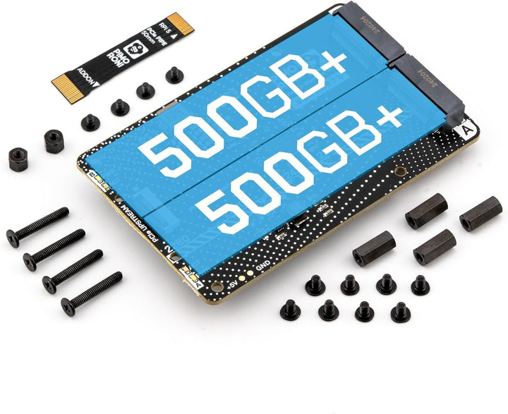 Pimoroni NVMe Base Duo Speichererweiterung für Raspberry Pi 5, 2X M-Key Slot, PCIe Gen 2 Switch