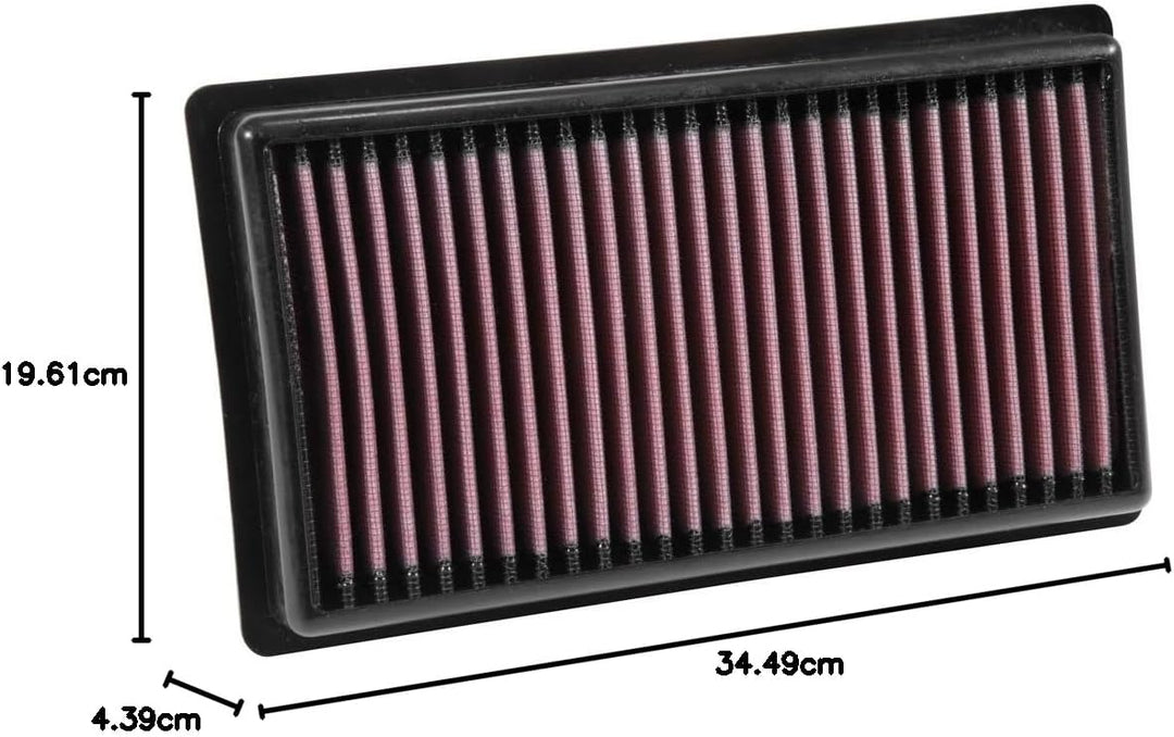 K&N 33-3081 Motorluftfilter: Hochleistung, Prämie, Abwaschbar, Ersatzfilter,Erhöhte Leistung, 2017-2