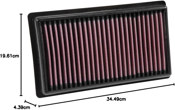 K&N 33-3081 Motorluftfilter: Hochleistung, Prämie, Abwaschbar, Ersatzfilter,Erhöhte Leistung, 2017-2