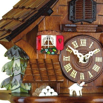 Trenkle Quarz Kuckucksuhr Schwarzwaldhaus mit Musik TU 443 QM