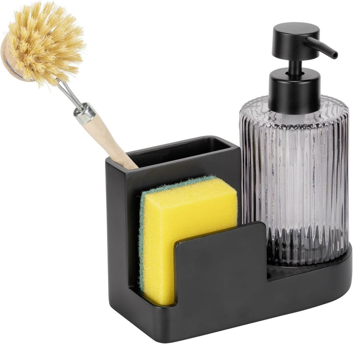 Spülorganizer Mod. Pina praktischer Spülbeckenorganizer mit Seifenspender für Küche und Bad aus Poly