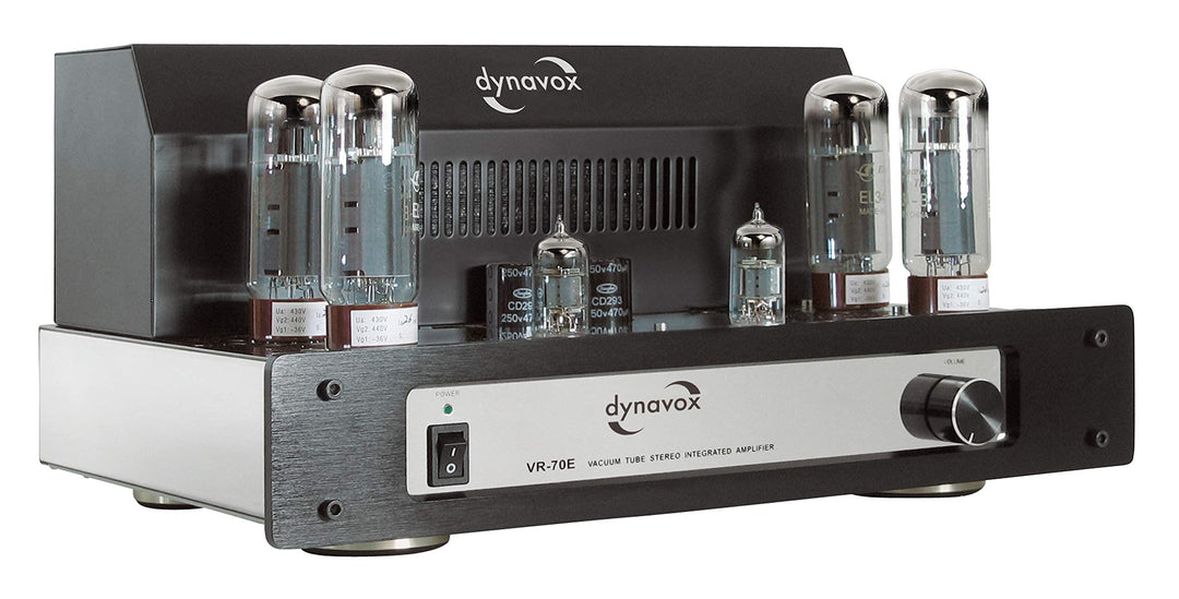 Dynavox VR-70E II Röhrenvollverstärker chrom Schwarz Single, Schwarz Single