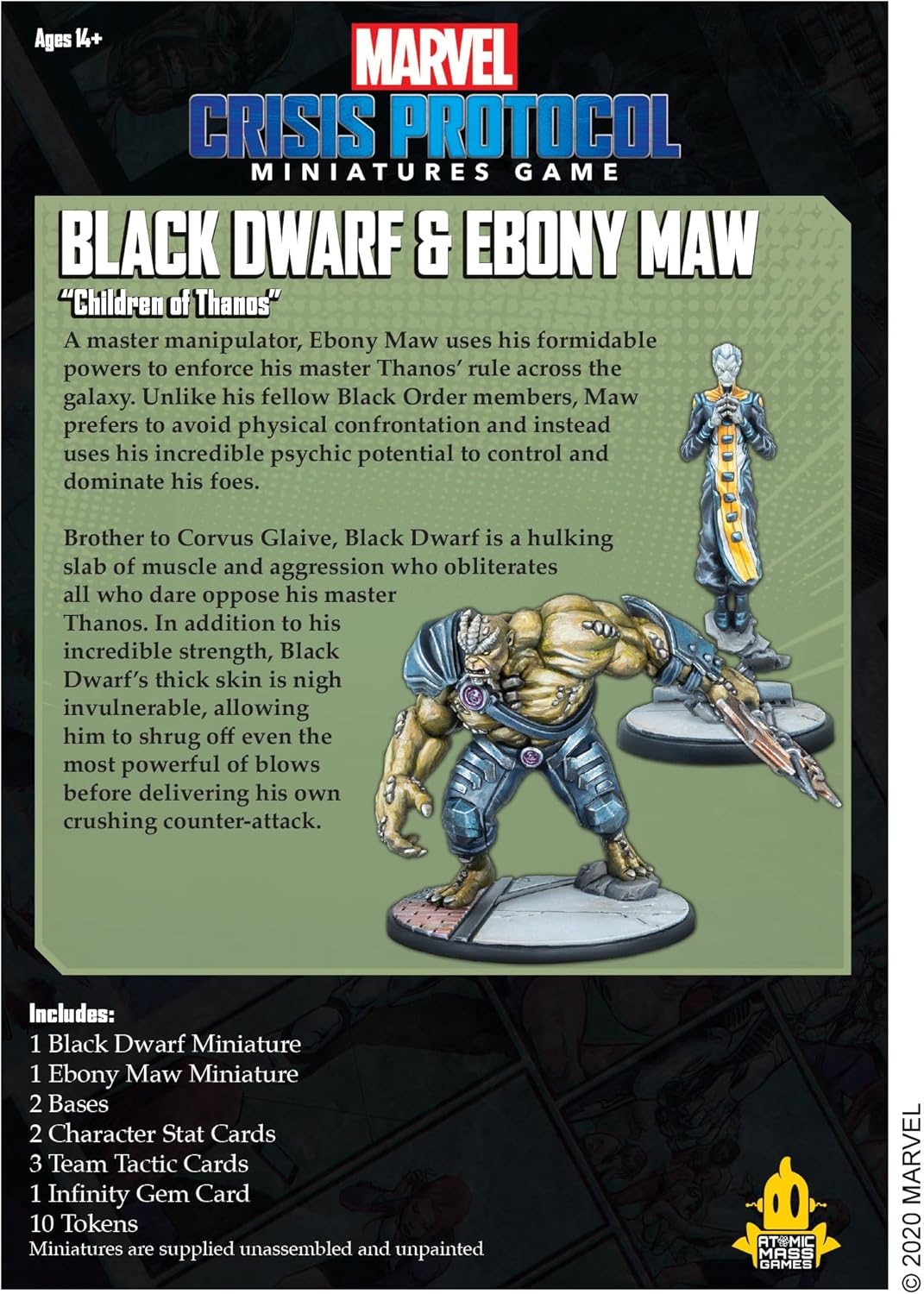 Atomic Mass Games - Marvel Crisis Protocol: Character Pack: Black Dwarf and Ebony Maw - Miniature Ga