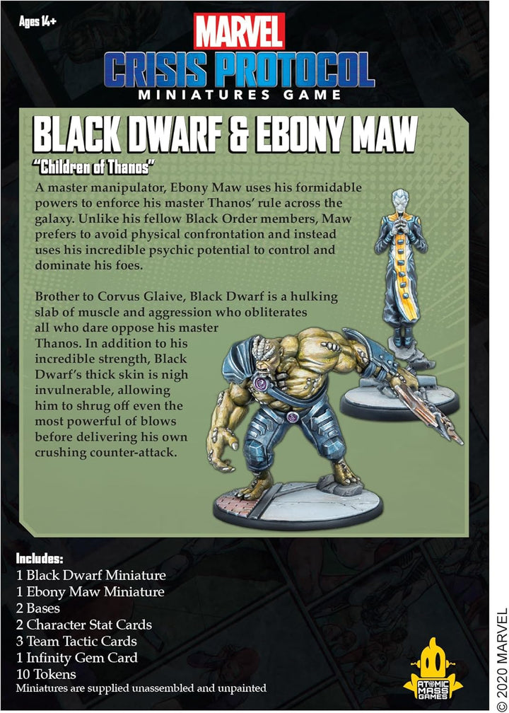 Atomic Mass Games - Marvel Crisis Protocol: Character Pack: Black Dwarf and Ebony Maw - Miniature Ga