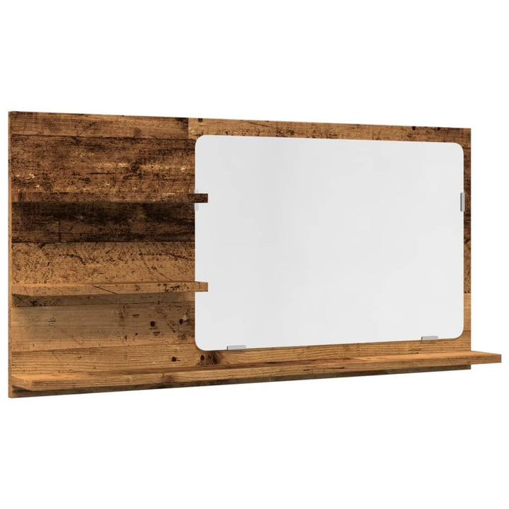 vidaXL Badspiegel, Wandspiegel mit Ablagen, Spiegel Wandmontage für Badezimmer, Hängespiegel Badezim