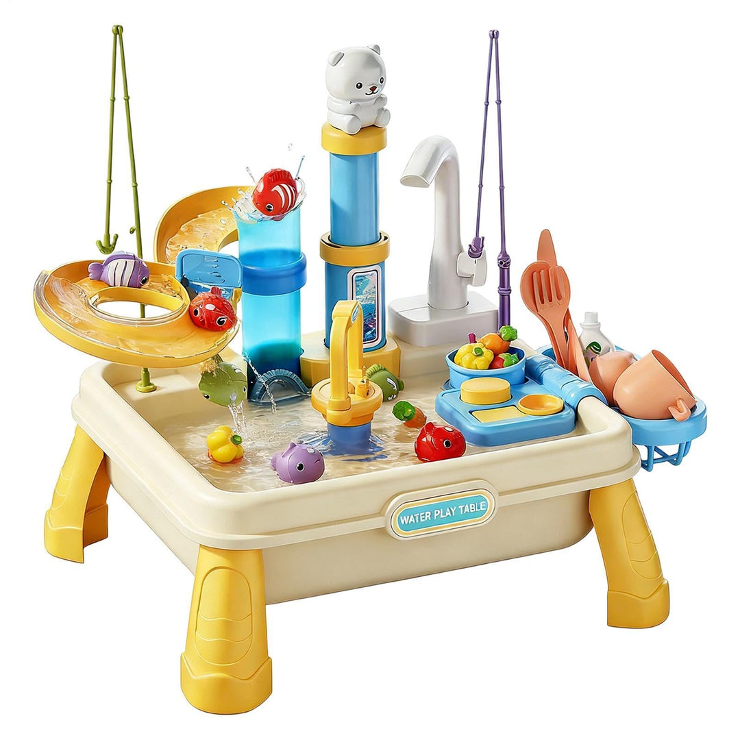 Sand- und Wassertisch für Kinder, sensorisches Spiel- und Aktivitätsspielzeug für den Sommerstrand,