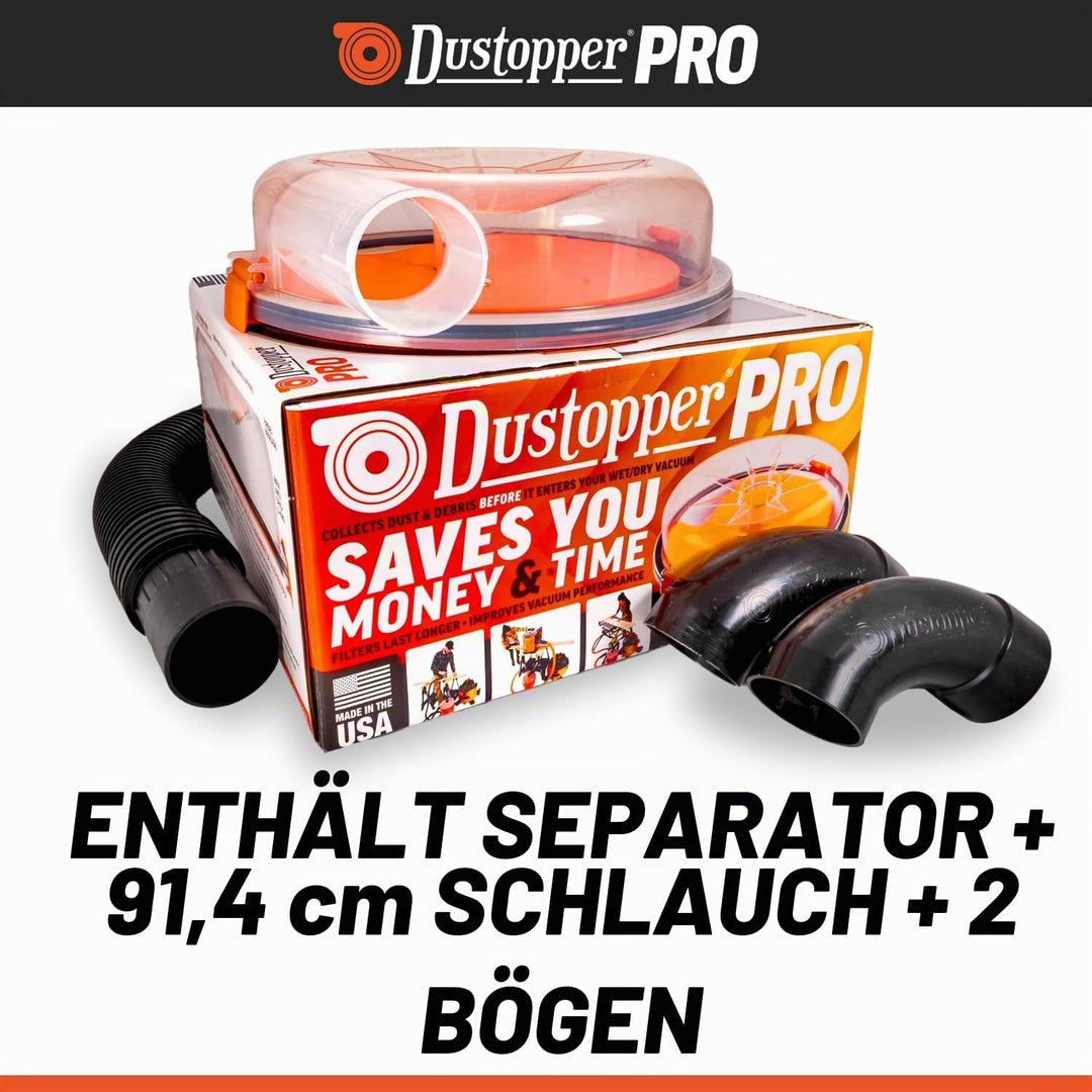 PRO, Low-Profile-Staubsammler für Nass-/Trockensauger, Inklusive High-Flow 90-Grad-Sweep-Winkel und