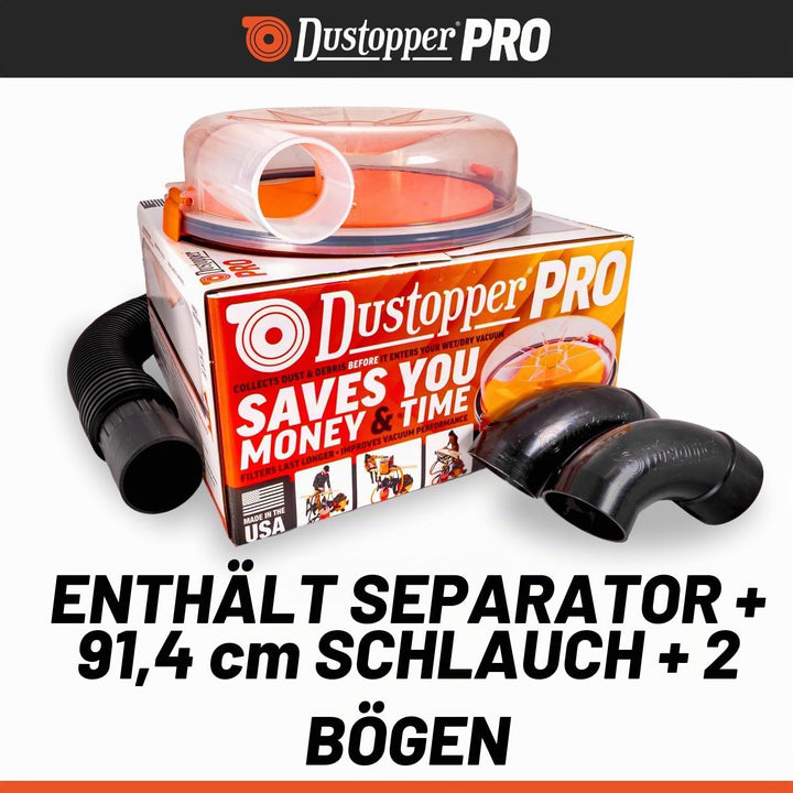 PRO, Low-Profile-Staubsammler für Nass-/Trockensauger, Inklusive High-Flow 90-Grad-Sweep-Winkel und