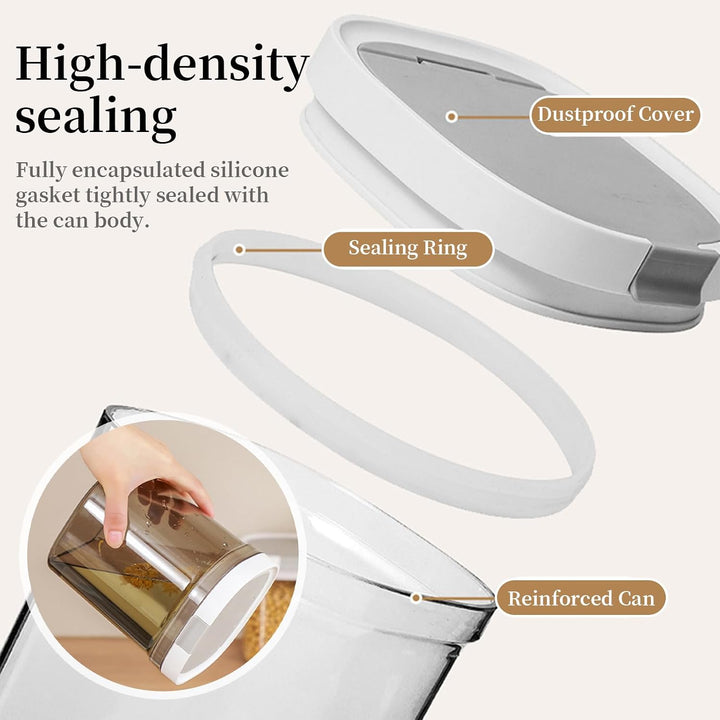 Kaffeedose Luftdicht 2er Set 800ml + 1300ml, Kaffeebohnen Behälter mit Deckel und Löffel, Stapelbare