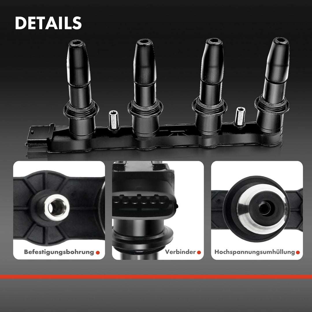 Frankberg Zündspule Zündmodul Kompatibel mit Astra G 1.6L 2000-2009 Astra H 1.6L 1.8L 2004-2014 Cors