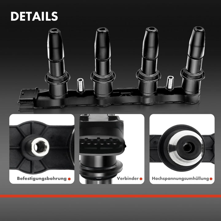 Frankberg Zündspule Zündmodul Kompatibel mit Astra G 1.6L 2000-2009 Astra H 1.6L 1.8L 2004-2014 Cors