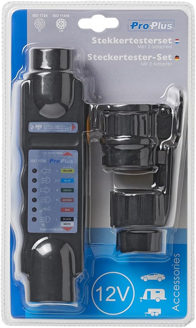 Anhängerbeleuchtung Testen Gerät 7-Polig 13-Polig Anhängersteckdose Camping Lichttester Messgerät Ca