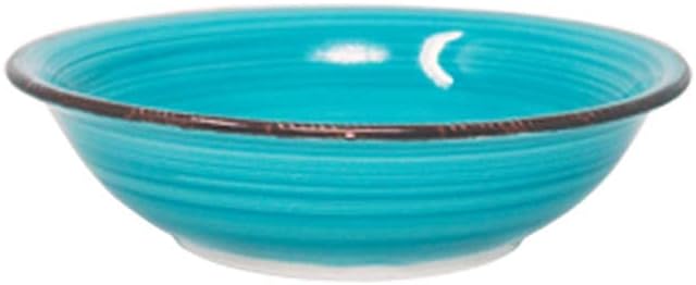 DRULINE Teller-Set bunt Edles Porzellan-Geschirr Suppenteller 750 ml 6 Farben mediterran backofentau