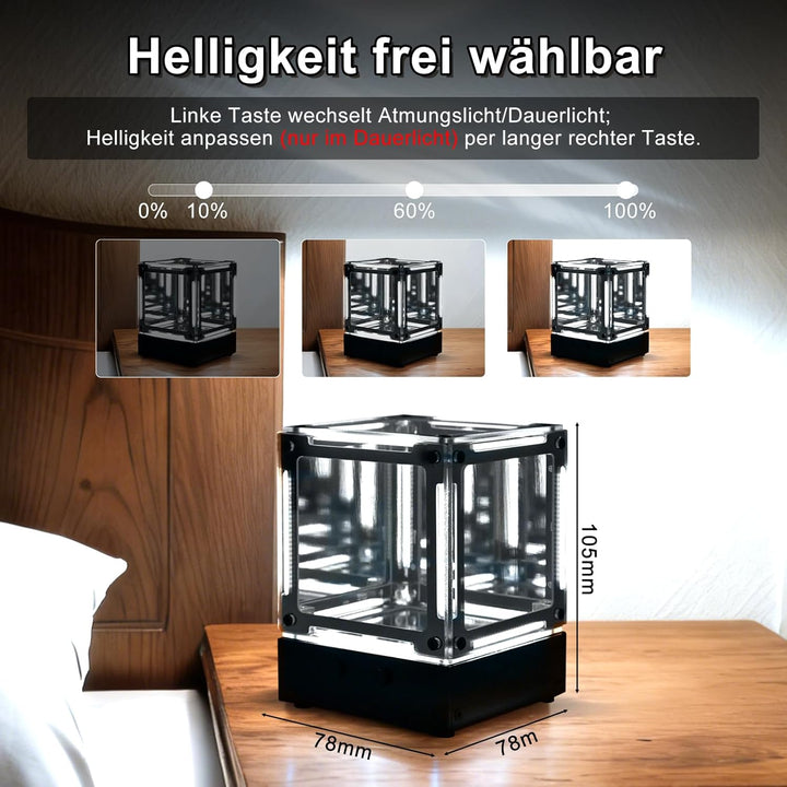 Löt Bausatz, DIY Nachtlicht Spiegel Elektronik Kit, Einstellbare LED Helligkeit Magic Cube Lötprojek