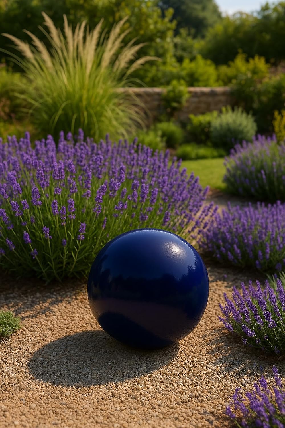 Keramik Kugel 35 cm Gartenkugel Dekokugel Gartenfigur Dekoration aus frostfester, witterungsbeständi