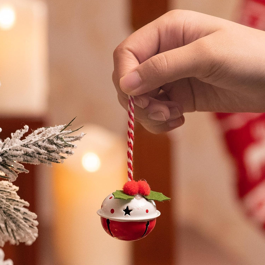 VALERY MADELYN Eisen Glöckchen Weihnachtsanhänger Weihnachtsdeko 12er Set 4.2cm Weihnachtsglocken An