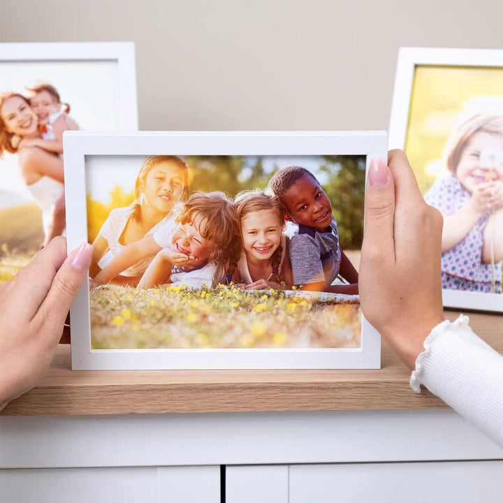 PHOTOLINI Bilderrahmen 15x20 Weiss Holz MDF, 3er Set Bilderrahmen 20x15, Picture Frame mit Acrylglas