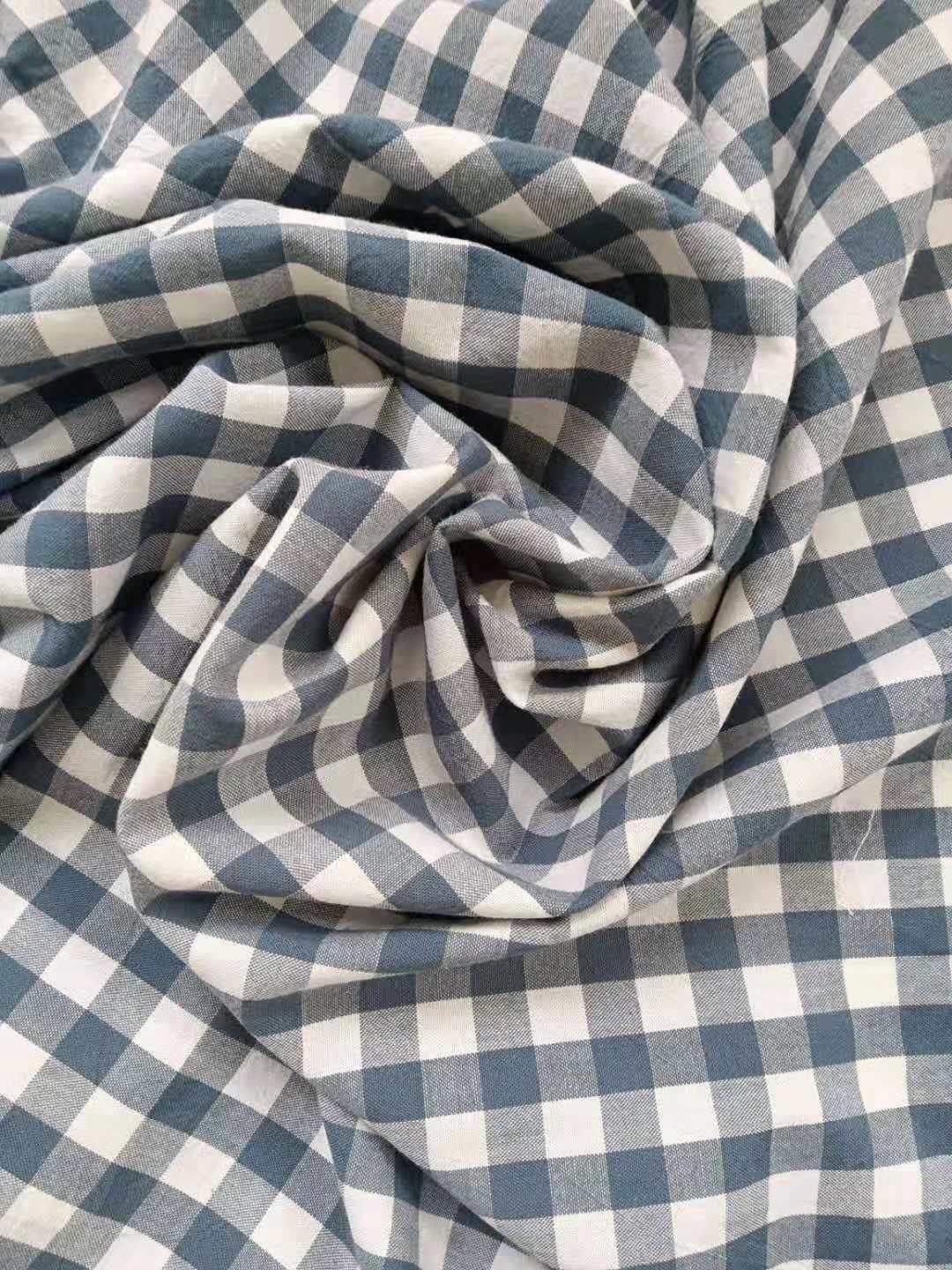 Yaland Vorhänge mit Karo-Muster Landhausstil Gardinen Karo-grösse 1x1cm Wohnzimmer Gardinenschals mi