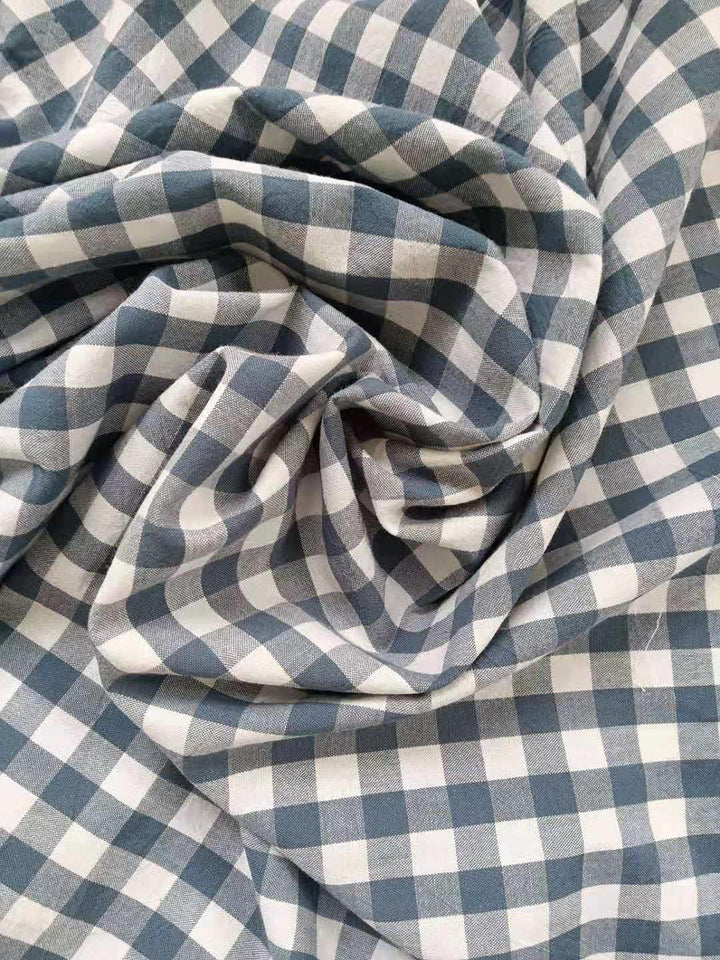 Yaland Vorhänge mit Karo-Muster Landhausstil Gardinen Karo-grösse 1x1cm Wohnzimmer Gardinenschals mi