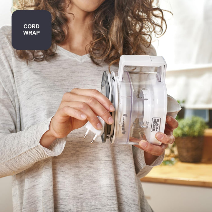 Black+Decker - BXCJ25E Zitruspresse, 25, Kunststoff, 350 milliliters, Weiss 350ml weiss, 350ml weiss