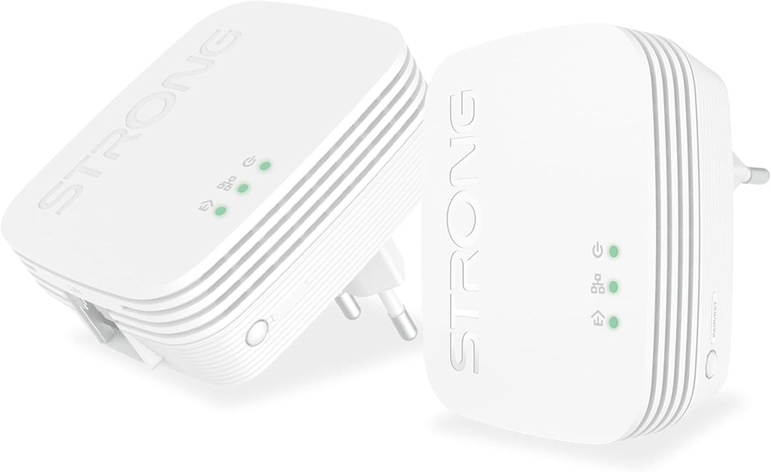 STRONG Powerline 600 KIT Mini mit 600 Mbits/s, Reichweite von 300m, 1x LAN Anschluss PowerLAN-Adapte