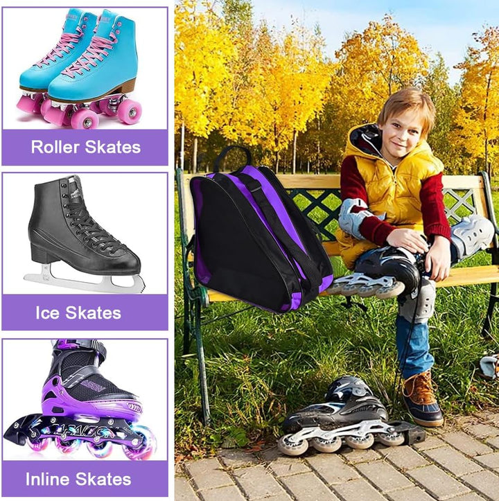 Tasche Erwachsene Rollschuhetasche Ice Skate Eishockey Bag Skischuhtasche mit Verstellbar Tragerieme