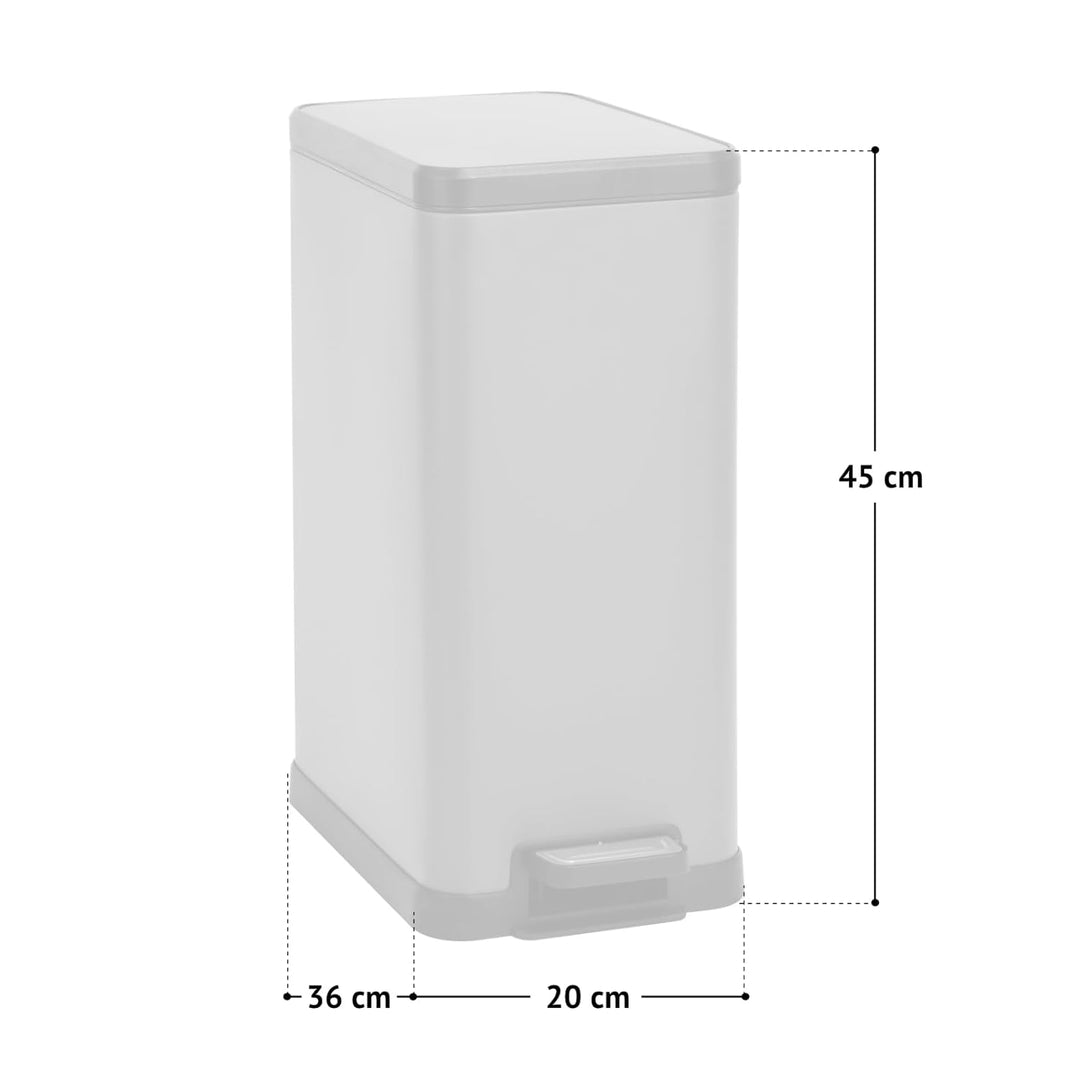 SVITA STM15 Mülleimer Treteimer Tretmülleimer Abfalleimer 15l inkl. Inneneimer Softclose-Deckel Fuss