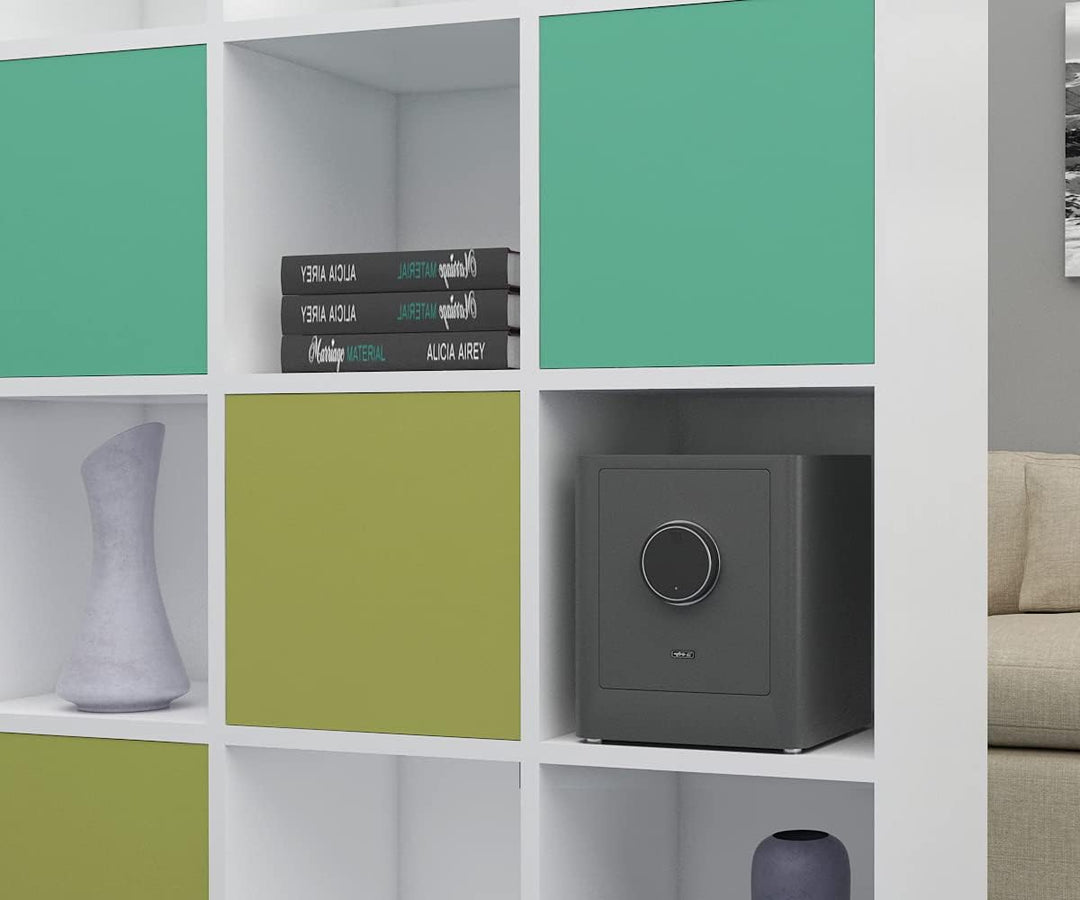 mySafe Premium 350 | elektronischer Schrank-Tresor | Zahlencode & Fingerscan | modernes Design | hoh