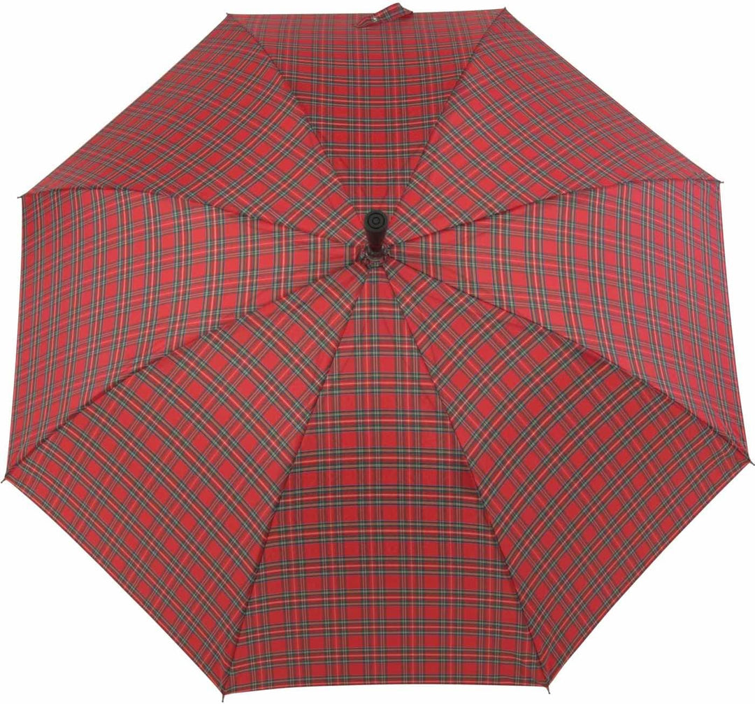 iX-brella Stützschirm höhenverstellbar mit Holzgriff - Karo rot klein, Karo Rot Klein