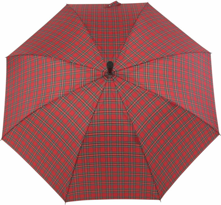 iX-brella Stützschirm höhenverstellbar mit Holzgriff - Karo rot klein, Karo Rot Klein