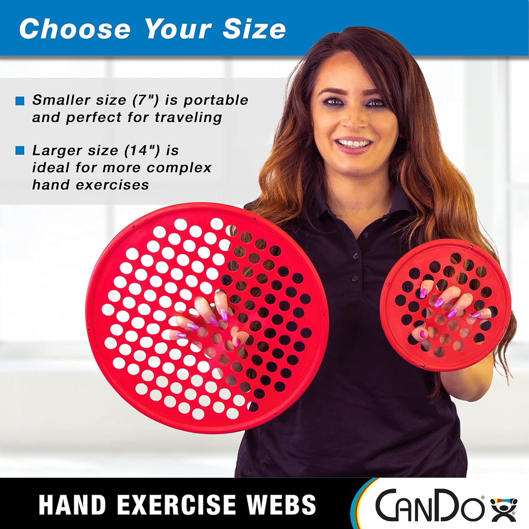 CanDo Power-Web Handtrainer, Handtrainer Web, Durchmesser 17 cm, rot (leicht) red / light 17 cm, red