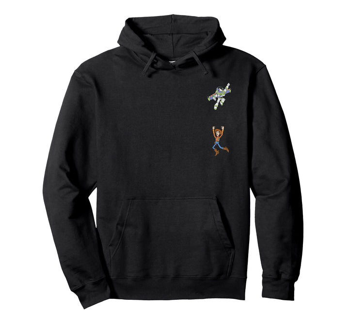 Disney Pixar Toy Story Buzz Lightyear Flying Woody Falling Pullover Hoodie