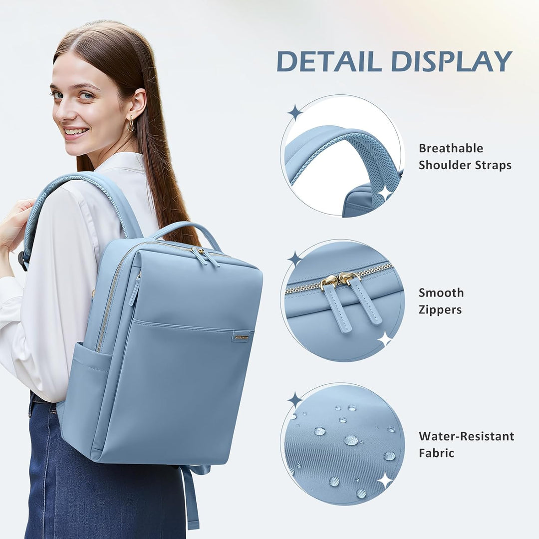Laptop-Rucksack für Damen, Arbeit, Business, Reisen, Computer-Rucksäcke mit Laptopfach, wasserdicht,