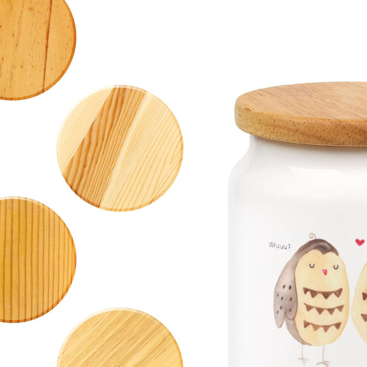 Mr. &amp; Mrs. Panda Frischhaltedose Eulen Liebe - Geschenk, Keksdose, Freund, leckerlidose, Paar, Dose,