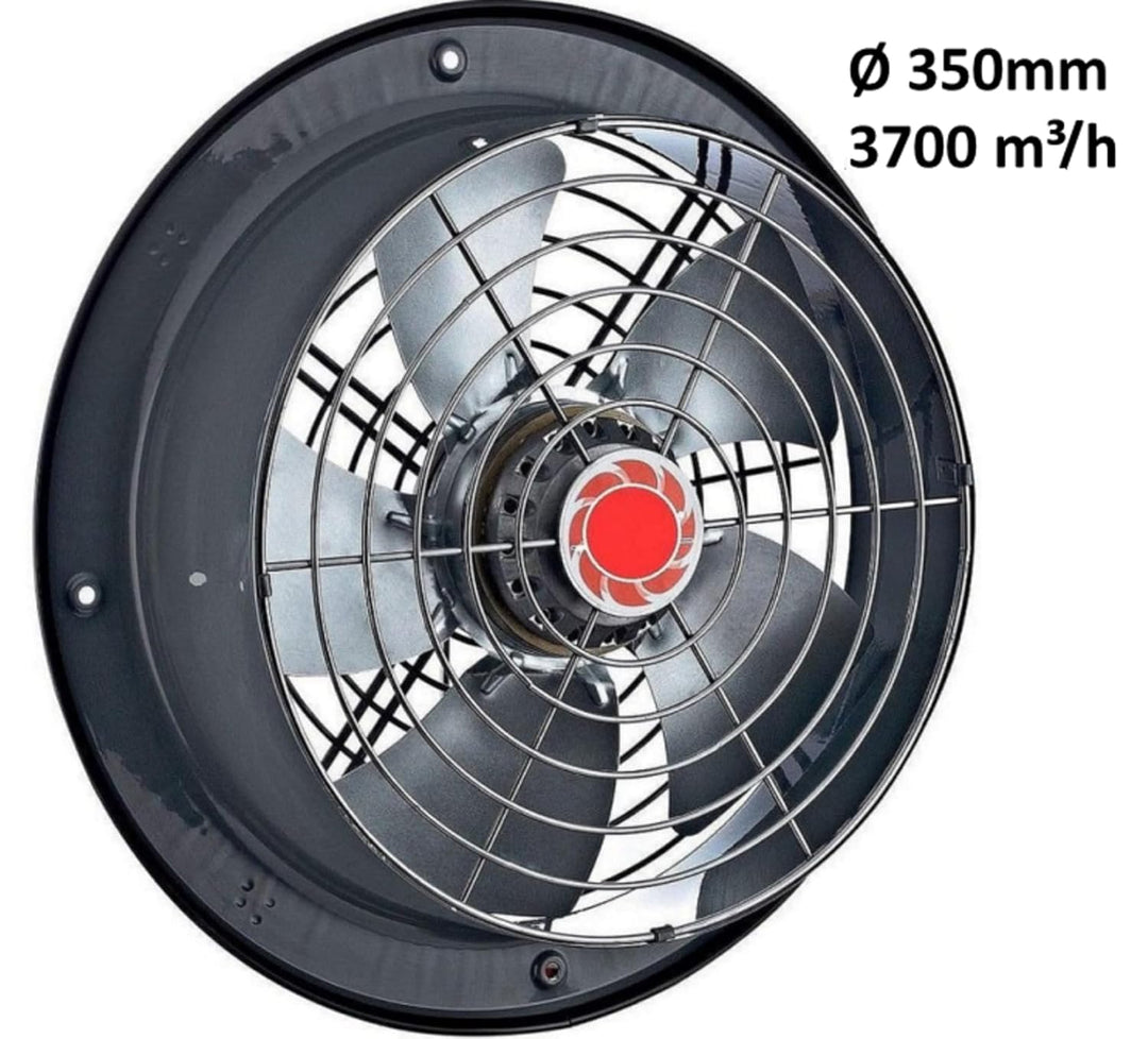 Uzman Industrie Axiallüfter, RAF200 bis RAF350 Wählbar, 765m³/h bis 3700m³/h Wandventilator, Axial V
