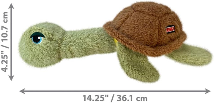 Kong Scruffs Hundespielzeug aus Plüsch, Schildkröte, Schildkröte