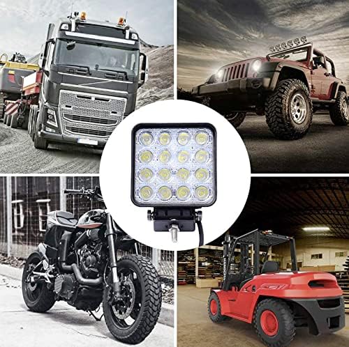 10X 48W 16 LEDs Offroad Lampe LED Arbeitsscheinwerfer Flutlicht Reflektor Arbeitslicht Zusatzscheinw