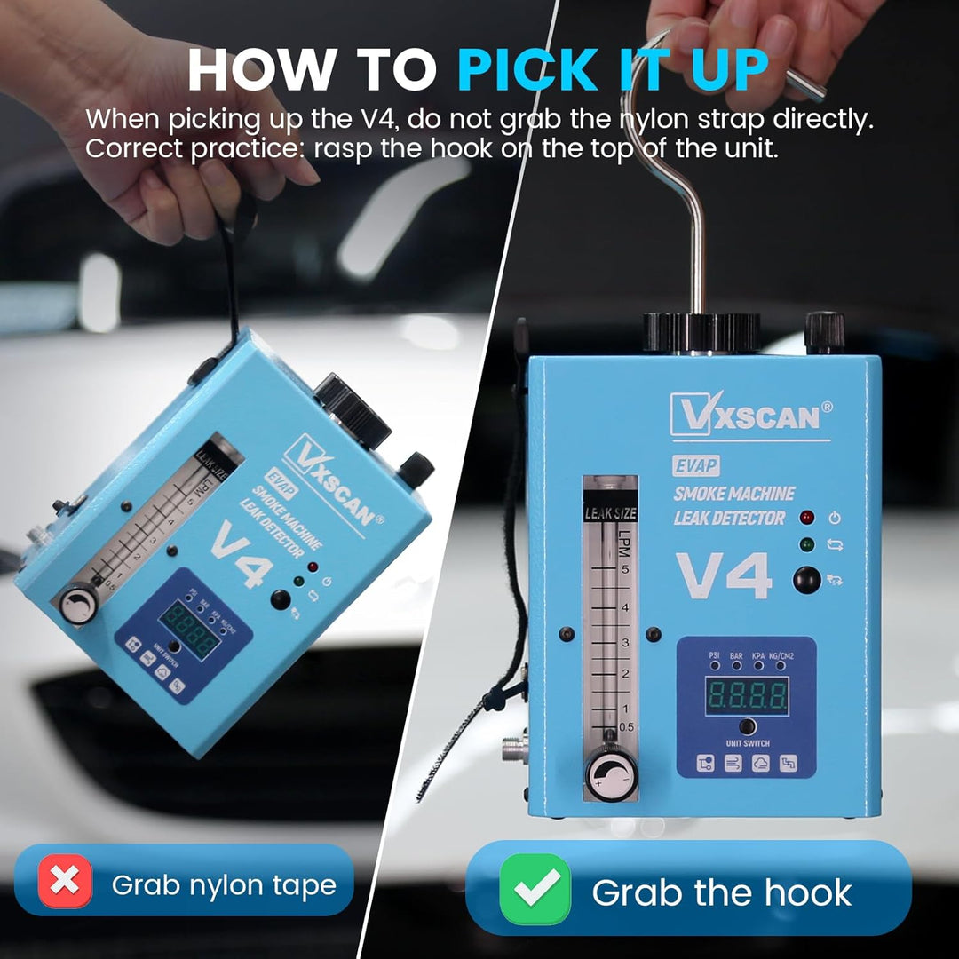 12V Nebelmaschine KFZ Rauchmaschine Lecksuchgerät EVAP mit Digitalem Druckmesser & Luftmengenmesser