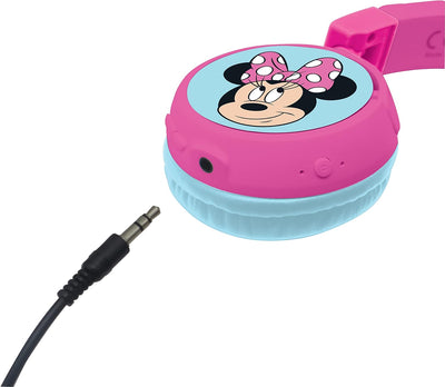 Lexibook, Minnie, 2-in-1-Bluetooth-Kopfhörer für Kinder, Stereo, drahtlos, kabelgebunden, kindersich