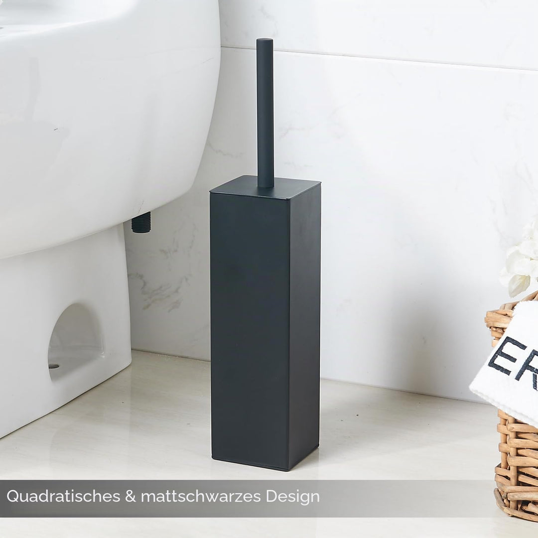 bgl Toilettenbürstenhalter aus Edelstahl, für Badezimmer und Hotel (schwarz), Schwarz