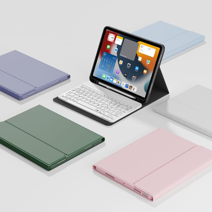 Hülle mit Tastatur für iPad Air 11 Zoll (M3/M2) 2025/2024, iPad Air 5./4. Generation mit Stifthalter