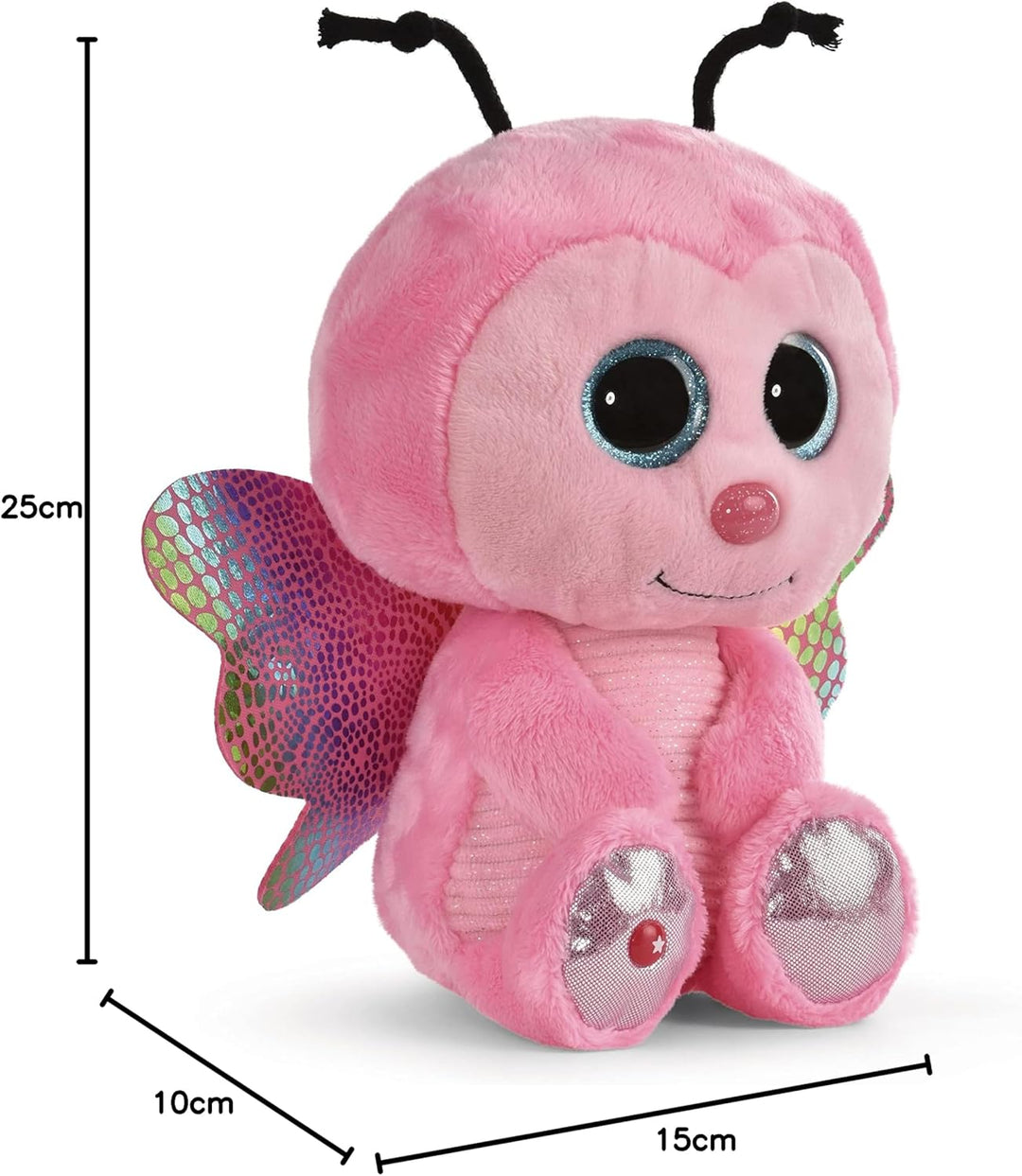 NICI GLUBSCHIS Schmetterling Lilli Papilli 25 cm – Kuscheltier aus weichem Plüsch, niedliches Plüsch