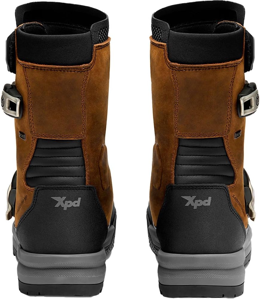 XPD X-Adventure Mid H2Out wasserdichte Motorrad Stiefel, braun, 49 Braun 49 EU, Braun 49 EU